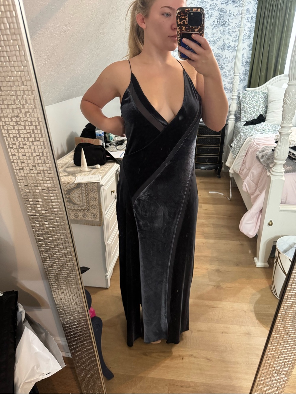 Free People Velvet Maxi Slip Dress
